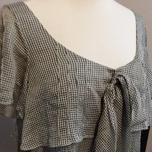 Bensoni black and white gingham dress